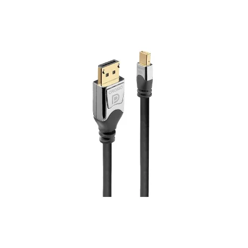 Lindy priključni kabel Mini DisplayPort utikač, DisplayPort utikač 1 m siva 36311 DisplayPort kabel