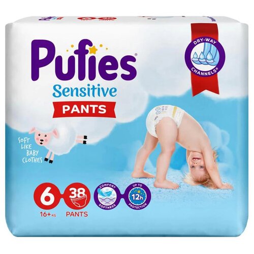 Pufies pelene Pants Sensitive XL 6, 38kom Slike