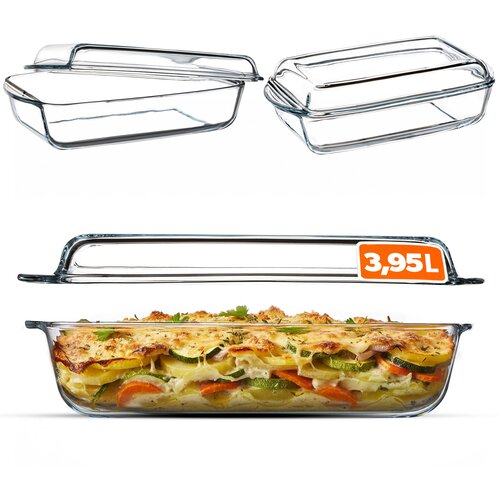 KADAX Pravokotna ognjevarna posoda s pokrovom 3,95 l, (5000354221) Cene
