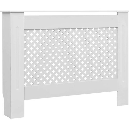  Pokrovi za radijator 2 kom bijeli 112 x 19 x 81,5 cm mdf Slike