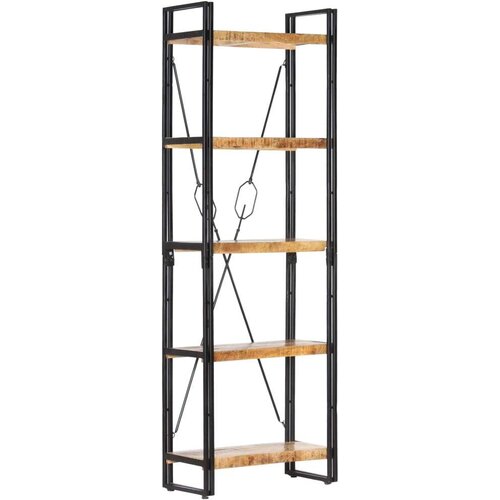 VidaXL knjižna omara 5-nadstropna 60x30x180 cm trden mangov les Slike