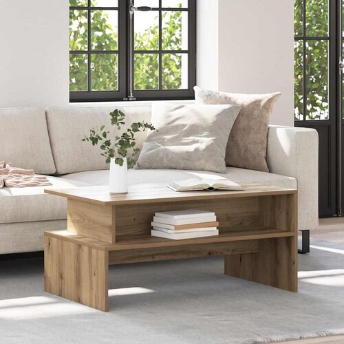 VidaXL Klubska miza artisan hrast 90 x 55 x 42.5 cm Konstruiran les Slike