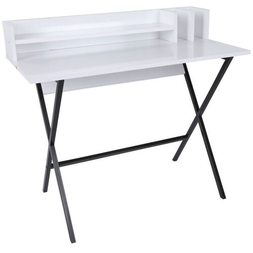 Woody Fashion Steyr radni sto, 100x50x89 cm, crno-bijela Cene