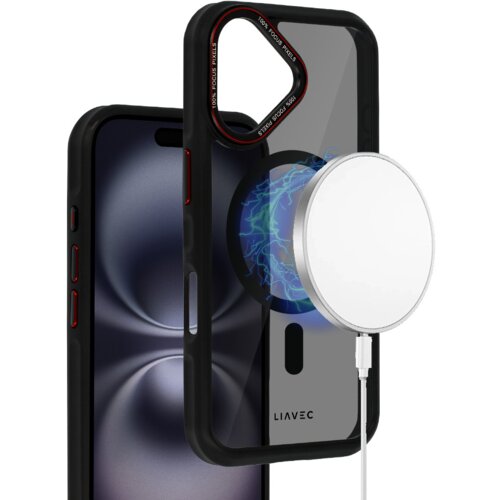 LIAVEC Hybrid Smoke Magsafe ovitek za iPhone 16 Slike