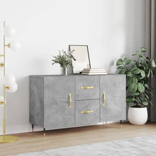 vidaXL Komoda betonsko siva 100x36x60 cm inženirski les Cene