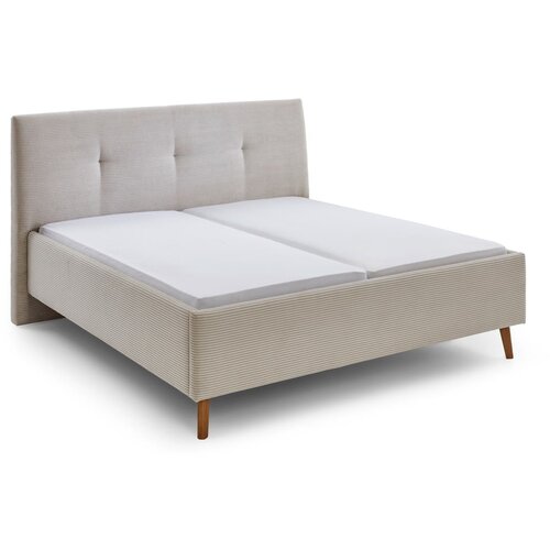 Meise M&amp;ouml;bel Bež tapecirani bračni krevet s prostorom za odlaganje s podnicom 180x200 cm Madea &amp;ndash; Slike