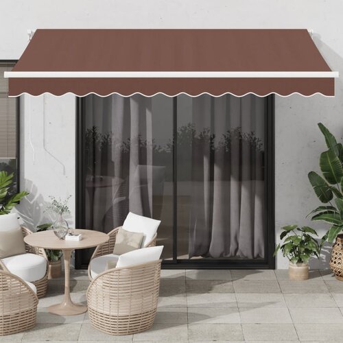 VidaXL Tenda na automatsko uvlačenje smeđa 350 x 250 cm Slike