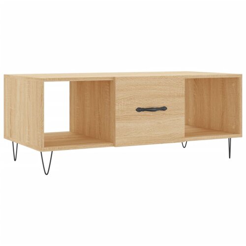 Maison Chic Klubska mizica - kavna mizica - Nizka mizica sonoma hrast 102x50x40 cm inženirski les, (21751892) Slike