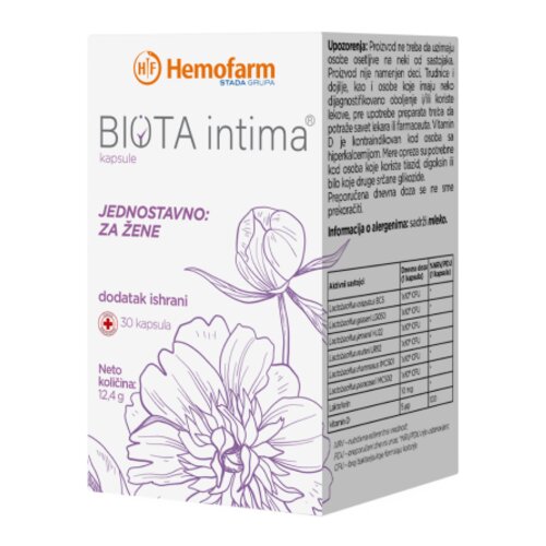 Hemofarm Biota Intima 30cps. Slike