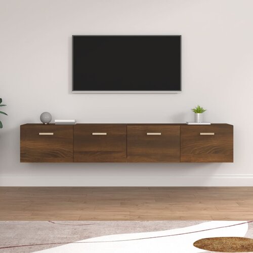 VidaXL Stenska omarica 2 kosa rjav hrast 100x36,5x35 cm inženirski les Slike
