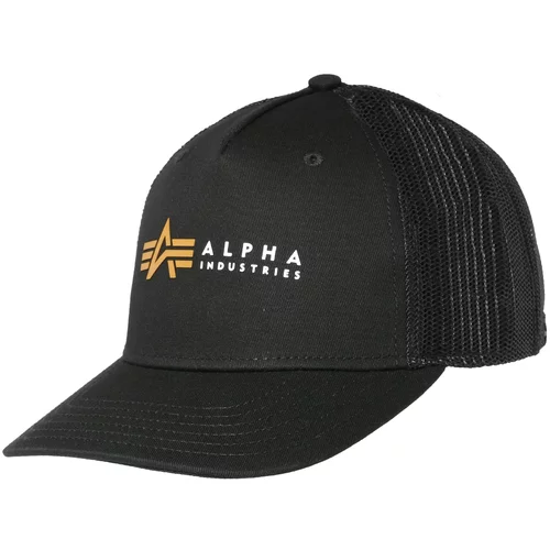 Alpha Industries Kapa med / črna / bela