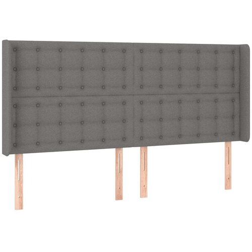 Krevet box spring s madracem LED tamnosivi 160x200 cm tkanina Slike
