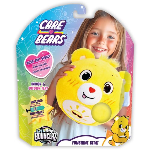 CARE BEARS Lit&amp;#039;l Biggie Bouncerz pli&amp;scaron;ana lopta Funshine Bear Slike