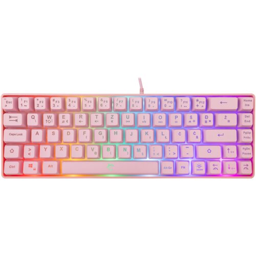 WHITESHARK Ronin GK-2201 gaming tipkovnica, HR, roza Slike
