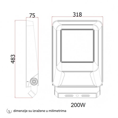  LED REFLEKTOR FL200W-08 4000K IP65 Slike