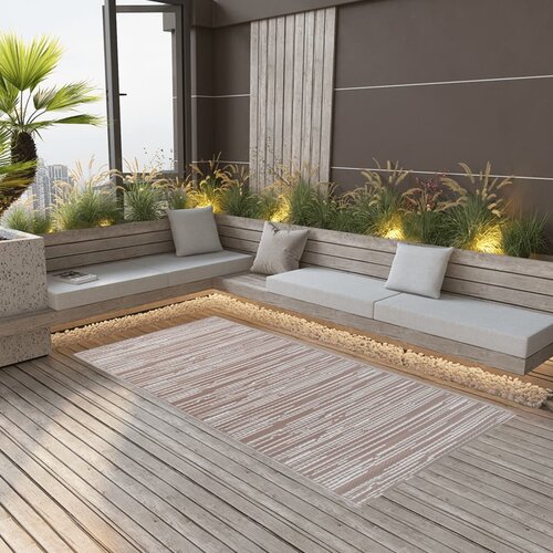 VidaXL Zunanja preproga rjava 120x180 cm PP, (20764521) Slike