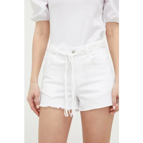 Liu Jo Jeans kratke hlače ženski, bela barva