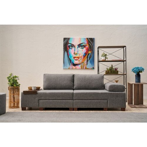 Atelier Del Sofa perenna linen - grey grey 3-Seat sofa-bed Slike