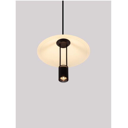 Nova Luce Mat črna aluminijasta LED viseča svetilka s senčilom iz akrilnega stekla &amp;oslash; 22 cm Anafi &amp;ndash; Slike