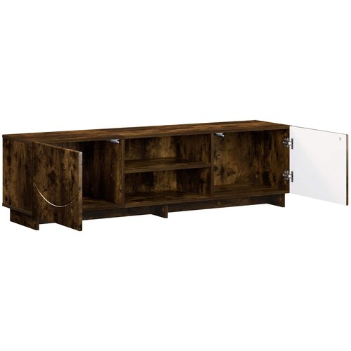  TV stalak 140 x 34,5 x 40 cm Dimljeni hrast Konstruirano drvo Slike