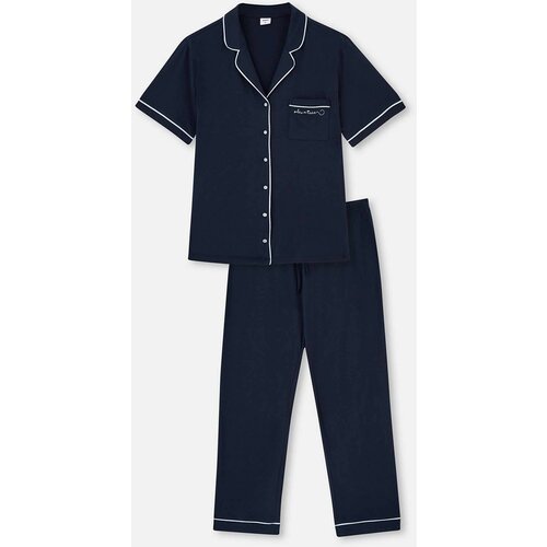 Dagi Pajama Set - Dark blue Cene