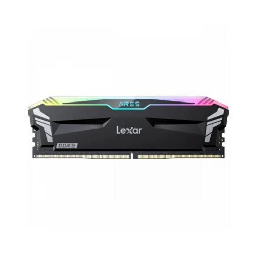 Lexar Ares DDR5 (2X16GB) 7200 CL34 1.4V Memory with heatsink and RGB lighting,Dual pack, Black Color Cene