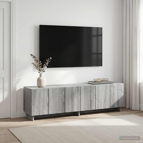  TV stalak 140 x 34,5 x 40 cm Siva Sonoma Konstruirano drvo Cijene