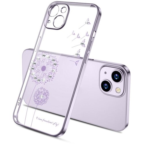  Ovitek za iPhone 14 | Regrat s kristali, vijoličen Cene
