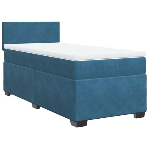 Box spring krevet s madracem plavi 80 x 200 cm bar&amp;scaron;unasti Slike