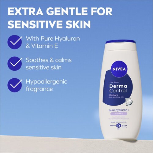 Nivea Derma Control Restore vlažilen gel za prhanje s hialuronsko kislino 250 ml Slike