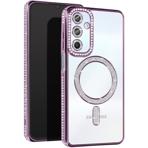 AVIZAR Diamantno ohi&scaron;je za Samsung Galaxy A25 MagSafe Contour Strass, Vijolična, (5000016490) Cene