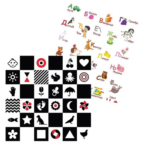 Iq sklopiva podloga za igru od pene - kontrasti + azbuka (150x200x1cm) Cene