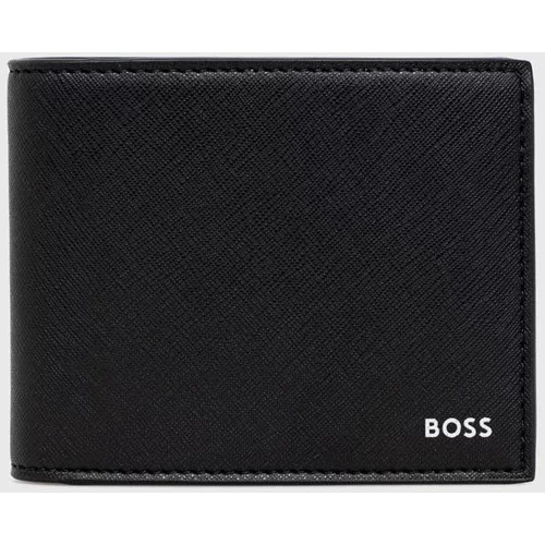 Boss Kožni novčanik za muškarce, boja: crna