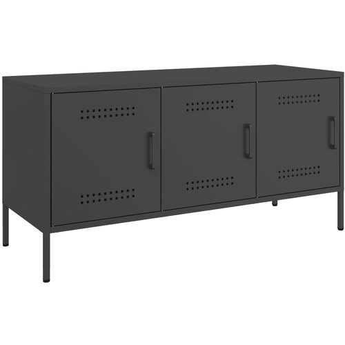 Maison Chic TV omarica - TV enota - Televizijska omarica črna 100,5x39x50,5 cm jeklo, (21701615) Cene