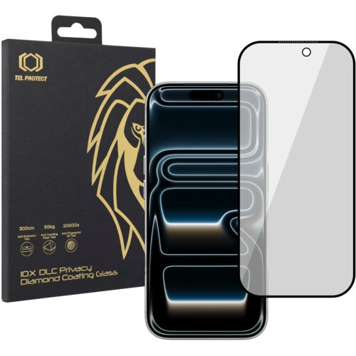 Tel Protect 10X Privacy DLC dijamantni premaz Anti-Spy kaljeno staklo za iPhone 17 Pro Cene