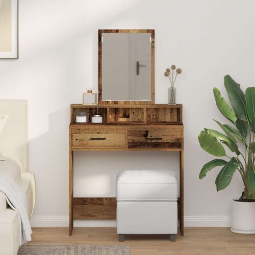  Toaletni stol s ladicama u starom drvetu 79x41x140 cm Cijene