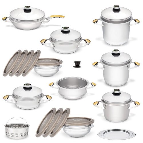 Zepter Masterpiece zepter grande cookware set - pots for cooking without fat and water and in the pyramid system Slike