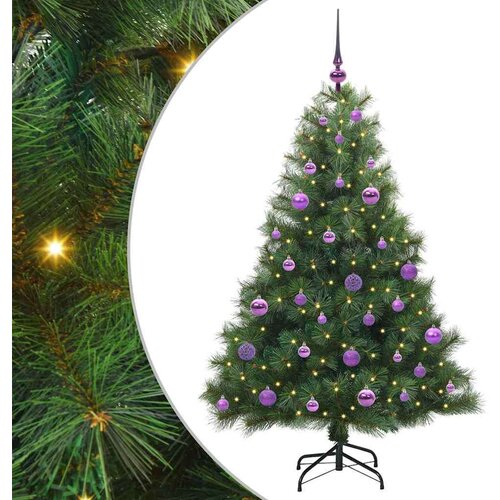 VidaXL Umjetno božićno drvce s stalakom Zelena 150 cm PE i PVC Slike
