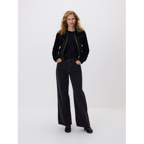 Reserved Wide leg traperice - crno Cijene