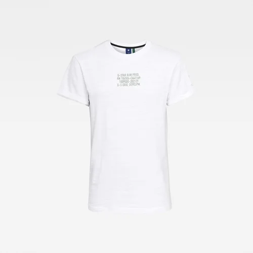 G-star T-shirt - Chest text graphic r t white