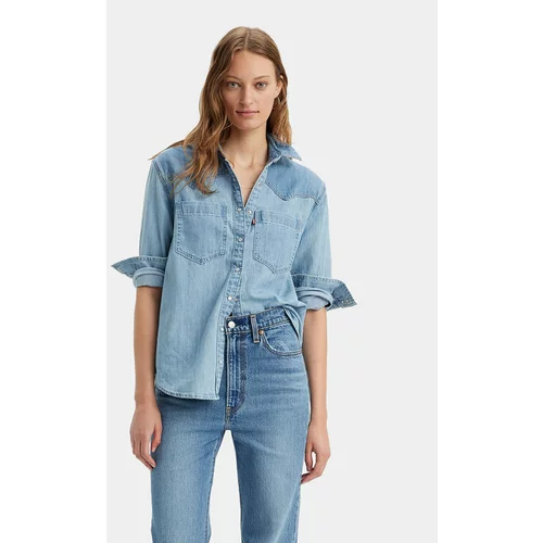 Levi's Jeans srajca Teodora A7244-0003 Modra Relaxed Fit