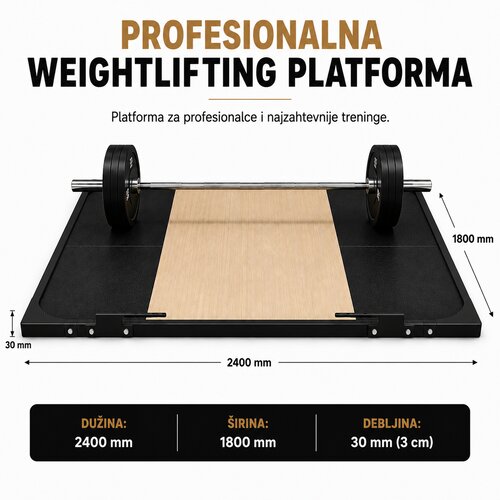  Platforma za olimpijsko dizanje tegova 240 x 180 cm Slike