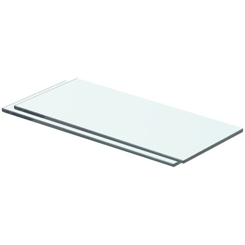 VidaXL Police 2 kosa steklo prosojno 40x12 cm Slike