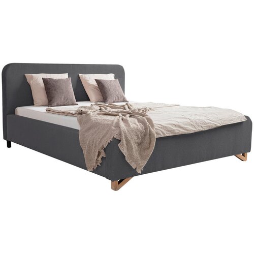 MID.YOU oblazinjena postelja 180 cm x 200 cm , les, umetna masa, tekstil, leseni material antracit Slike