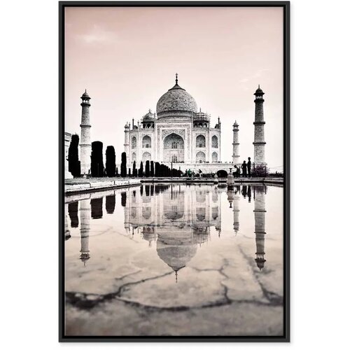  Slika - Taj Mahal (1 Part) Vertical 80x120 U crnom drvenom okviru Slike