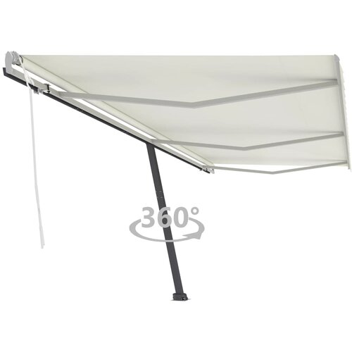 vidaXL Prostostoječa ročno zložljiva tenda 600x350 cm krem Cene