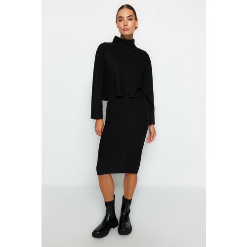 Trendyol Skirt - Black - Midi Slike