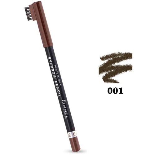 Rimmel London olovka za obrve eyebrow pencil 001 dark brown Slike