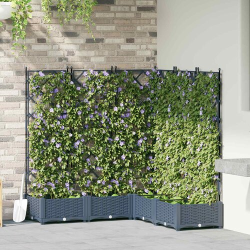  Vrtna saksija 5 pcs Sivi 120 x 120 x 125,5 cm Plastika Cene