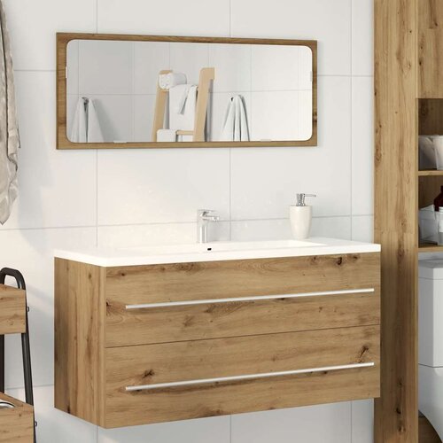 Ormarić za umivaonik u kupaonici Artisan hrast 100x38,5x48 cm Konstruirano drvo Slike